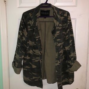Forever 21 Plus Size Camo Long Sleeve Shirt